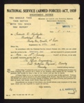 Army form - National Service (armed forces) act 1939 - enlistment notice - F.R. Newbould - Leeds - 05/01/1940; 5/01/1940; 5672 Army form - National Service (armed forces) act 1939 - enlistment notice - F.R. Newbould - Leeds - 05/01/1940; 5/01/1940; 5672