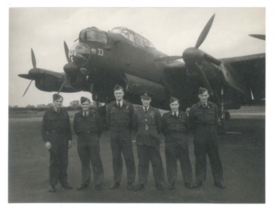 R.A.F. aircrew group photograph - Norman Greenley 2nd from left; 37448 R.A.F. aircrew group photograph - Norman Greenley 2nd from left; 37448