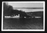 Photograph - Italian cruiser "San Georgia" on fire; 2686