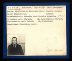 German P.O.W. record card - Friedrich Bersch - German - Dob 29/12/1909; 6608