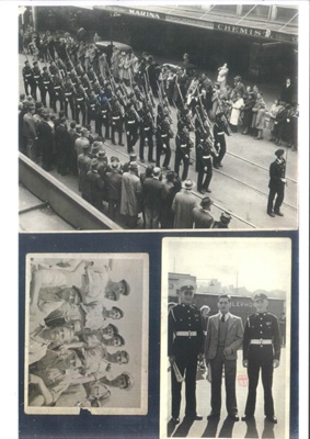 Copies of photographs (4) - Royal Marine Harry King & Colleagues - wartime service - far East; 35998