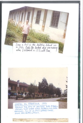 Copies of photographs (4) - escaper Noel Whitfield's return to P.O.W. camp at castel del apertole - Italy- 1971; 1/01/1971; 35430 Copies of photographs (4) - escaper Noel Whitfield's return to P.O.W. camp at castel del apertole - Italy- 1971; 1/01/1971; 35430