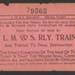 Railway tickets (4) (pink) - "L.M.S Railway" ticket nos: 79558 79562 79563 & 79565; 3245