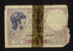 French 5 franc note; 27/07/1995; 19240