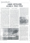 Account taken from unknown publication - "H.M.S. Ceylon" - Korea 1950-1952 - John F. Savage; 36308 Account taken from unknown publication - "H.M.S. Ceylon" - Korea 1950-1952 - John F. Savage; 36308
