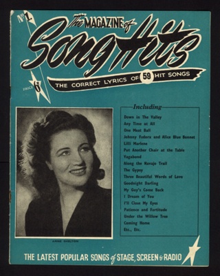 Song Book - "The Magazine of Song Hits No: 1" - 1940s; 6272
