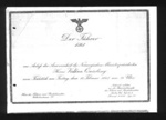 Photocopy - dinner invitation from Adolf Hitler to Herr Vulkin Quisling - 13/02/1942; 13/02/1942; 7594