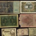 Foreign notes- German mark, French francs, Egyptian piastres, B.A.F 6 pence note, Italian lira etc ; 78857