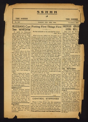 Newsletter- The Oak- 'Russians can see Warsaw' dated 30.07.1944 ; 79132
