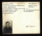 German P.O.W. record card - Arpat Tuth - Rumanian - Dob 15/10/1922; 6635