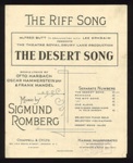 Sheet Music - "The Desert Song" From the Operetta "The Desert Song" by Sigmund Romberg - 1926; 1/01/1926; 6175