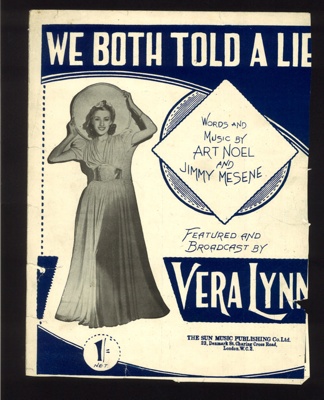 Sheet Music -"We Both Told a Lie" by Art Noel & Jimmy Mesene; 9114