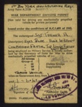 Army form A.2038 - "War Department Driving Permit" - Sgt A. Turner - 1st Bn York and Lancaster Regiment - 01/06/1948; 1/06/1948; 5015 Army form A.2038 - "War Department Driving Permit" - Sgt A. Turner - 1st Bn York and Lancaster Regiment - 01/06/1948; 1/06/1948; 5015