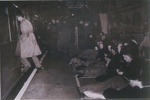 Copied official press photograph - Underground being used as an air raid shelter; 41700