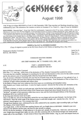 Newsletter - "GENSHEET 28" August 1998 - Newsletter of 76 Squadron R.A.F. & 44 Base Radar; 1/08/1998; 37763