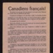 German propaganda leaflet in French - "Canadiens Francais !"; 5100 German propaganda leaflet in French - "Canadiens Francais !"; 5100