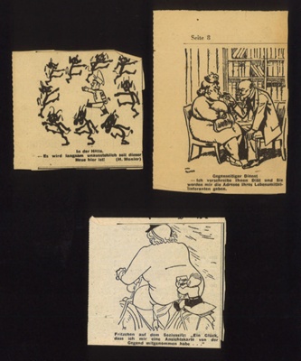 German press cuttings (3) - cartoons; 5001