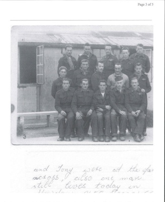 Photograph - group of Italian P.O.W.'s held at Storwood P.O.W. camp near York - including Massimo Tonucci's father; 36715 Photograph - group of Italian P.O.W.'s held at Storwood P.O.W. camp near York - including Massimo Tonucci's father; 36715