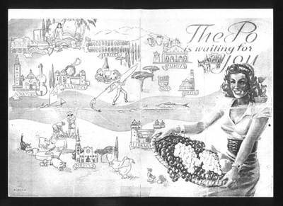 German propaganda leaflets (2) - "One more river" & "The Po is waiting for you"; 7596