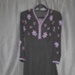 Ladies 2 piece - dress & jacket. black with pink and blue beading detail; 75267