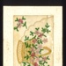 WW1 "Sweetheart" card - embroidered bouquet in basket; 13368 WW1 "Sweetheart" card - embroidered bouquet in basket; 13368