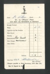 Mess Bill - Lt. Williams Royal Signals - Dated 16/4/1958 - One Pound Five Shillings ;  80504