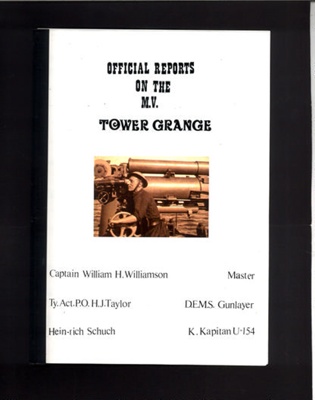 Shipping loss report - "M.V. Tower Grange" sunk by U-154 on 18/11/1942; 18/11/1942; 1859 Shipping loss report - "M.V. Tower Grange" sunk by U-154 on 18/11/1942; 18/11/1942; 1859