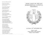 Original artwork and proofs for bomb disposal memorial programme - Eden Camp - 29/09/2001; 29/09/2001; 37811 Original artwork and proofs for bomb disposal memorial programme - Eden Camp - 29/09/2001; 29/09/2001; 37811