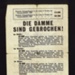 British propaganda leaflet (in German) - "Die damme sind gebrochen !" 1944; 1/01/1944; 6432 British propaganda leaflet (in German) - "Die damme sind gebrochen !" 1944; 1/01/1944; 6432