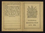 'National Registration Act, 1915' card issued to a 'David Morris'- temporary card' dated 28.08.1918; 78789 'National Registration Act, 1915' card issued to a 'David Morris'- temporary card' dated 28.08.1918; 78789