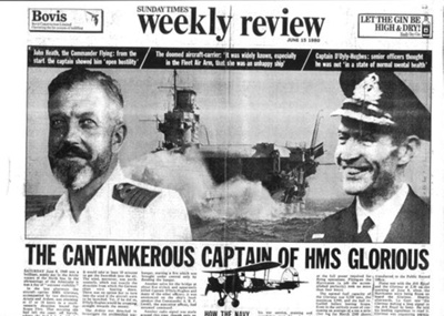 Press cutting - "The cantankerous Captain of H.M.S. Glorious" - sinking of "H.M.S. Glorious" - 08/06/1940; 8/06/1940; 7645