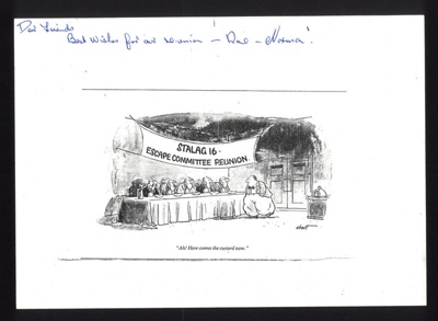 Cartoons (2) (photocopies) - British P.O.W. Reunion Cartoons; 1785