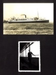 2x Photos, SS Asturias in Malaya, 1950s, J.B Mcfeat on ship in uniform.; 76929