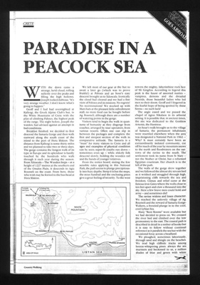 Magazine article - "Paradise in a Peacock sea" - post-war journey through Crete; 17542