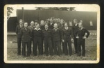 Photograph group of German POW's - inmates of Eden Camp-part of snow clearing and draining gang; 39002 Photograph group of German POW's - inmates of Eden Camp-part of snow clearing and draining gang; 39002