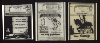 Christmas card to a 'Mrs. J. Morris' x3 undated ; 78820 Christmas card to a 'Mrs. J. Morris' x3 undated ; 78820