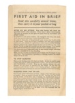 Information leaflet - "First Aid in brief"; 36262 Information leaflet - "First Aid in brief"; 36262