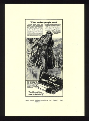 Photocopy of advert - "Rowntree's" "Kit Kat" - "What active people need" - 22/02/1941; 22/02/1941; 5068 Photocopy of advert - "Rowntree's" "Kit Kat" - "What active people need" - 22/02/1941; 22/02/1941; 5068
