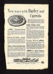 Ministry of Food advert - "New ways with barley and Carrots"; 5473 Ministry of Food advert - "New ways with barley and Carrots"; 5473