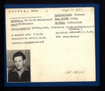 German P.O.W. record card - Hans Ludwig - Rumanian - Dob 26/12/1920; 6587