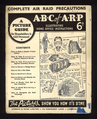 Booklet - "A.B.C. of A.R.P" - complete Air Raid Precautions; 13105 Booklet - "A.B.C. of A.R.P" - complete Air Raid Precautions; 13105