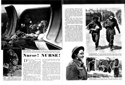 Copied photographs - nurses and medics - D-day - taken from the book "Invasion ! the D-day story"; 29563