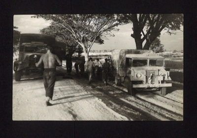 Photographs (6) - Japan - India - Burma - possibly Thailand showing damaged bridge over the river Kwai; 5407