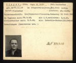German P.O.W. record card - Otto Pieper - German - Dob 28/11/1919; 6650