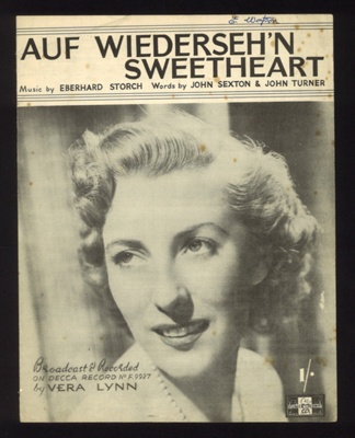 Sheet Music -"Auf Wiederseh'n Sweetheart" by Eberhard Storch - John Sexton - John Turner; 9110