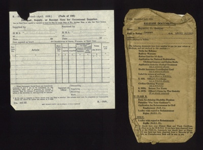 Royal Navy release documents (4) - seaman R.W. Godber Lt/JX 211269 Royal Navy - 10/01/1945; 10/01/1945; 5318 Royal Navy release documents (4) - seaman R.W. Godber Lt/JX 211269 Royal Navy - 10/01/1945; 10/01/1945; 5318