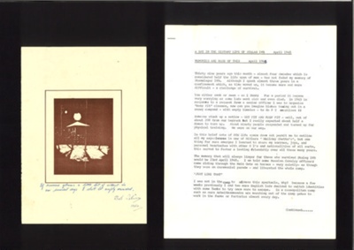 Typescript report - "A day in the distant life of Stalag IVB" - April 1945 - by Bob Robinson - ex APTC & 7th Med Regt R.A.; 1/04/1945; 5157