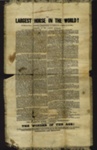 Advertisement printed on silk - "The largest horse in the world" - November 1845; November 1845; 5442