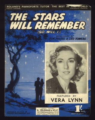 Sheet Music -"The Stars Will remember" by Don Pelosi & Leo Towers; 9113
