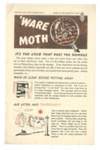 Make do and mend leaflet no: 10 - "Beware moth - it's the grub that does the damage" - Board of Trade; 37353 Make do and mend leaflet no: 10 - "Beware moth - it's the grub that does the damage" - Board of Trade; 37353